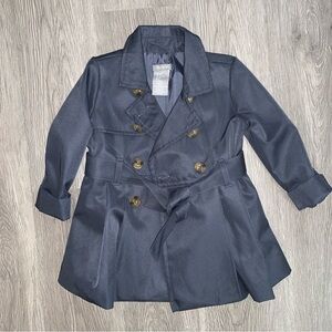 Tahari Pleated Belted Trench Coat Baby 18 M